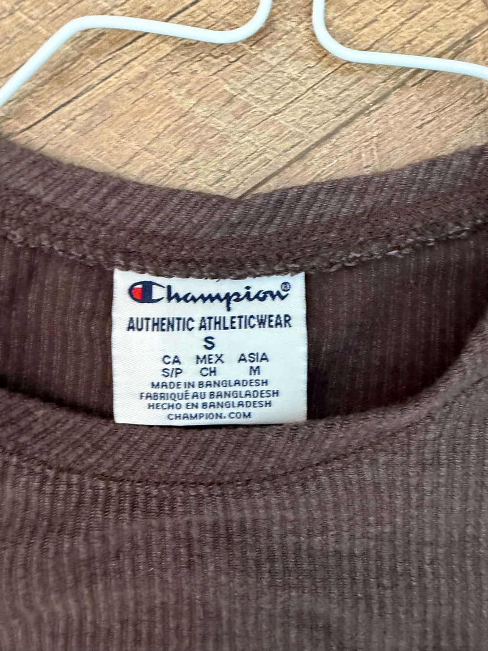 📦 Wyoming Cowboys Waffle Brown Thermal Crewneck Champion Sweater - Picture 4 of 9